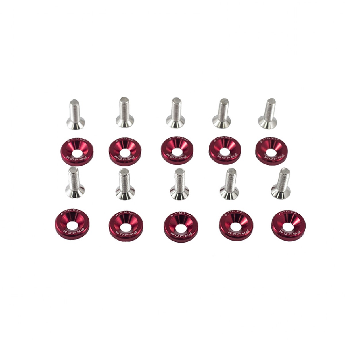 Decorative M6 Stainless Bolts with Aluminium Washers